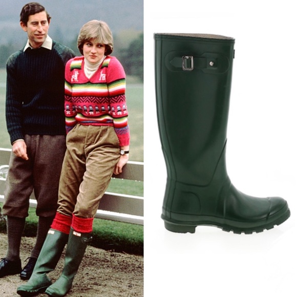 Hunter Shoes - Hunter Tall Green Rain Boots